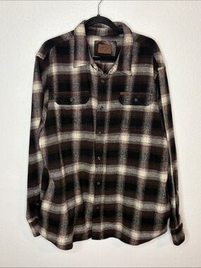 Orvis Neutral Tones Plaid Shacket Size XXL